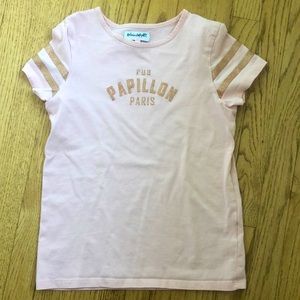 🇫🇷 Galeries Lafayette pink and Gold T-shirt